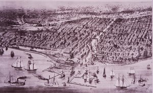 Chicago avant le grand incendie de 1871, vers 1870