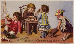 Enfants jouant et mangeant - American School