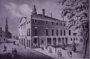Hôtel de ville, Wall Street, New York en 1790 - American School