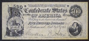 Billets de banque confédérés (lithographie)