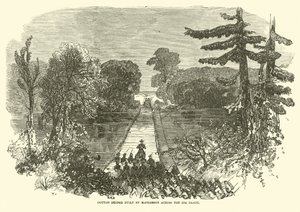 Pont de coton construit par McPherson sur le Big Black, mai 1863 - American School