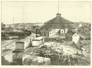 Dépôt de ravitaillement sur le chemin de fer, octobre 1863