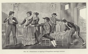 Trouble lors de la signature du contrat de mariage napolitain