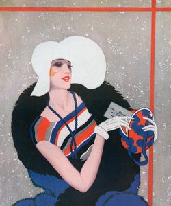 Flapper à la mode en route pour une fête