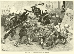 Combat à une barricade à Valence - American School