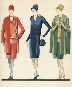 Les flappers en robes et manteaux