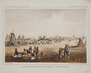 Fort Union et distribution de biens aux Assiniboines - American School