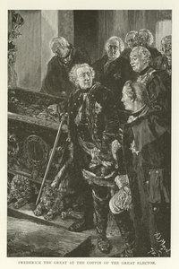 Frédéric le Grand au cercueil du Grand Électeur