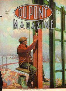 Frustrer le mangeur de fer, couverture du DuPont Magazine, mars 1919