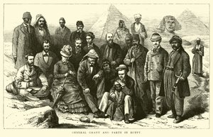 Le général Grant et son groupe en Égypte - American School