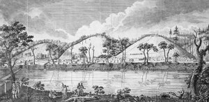 Le général John Burgoyne (1723-92) rencontrant les Indiens