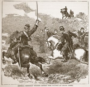 Le général Sheridan transformant la défaite en victoire à Cedar Creek, d