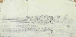 Vue générale à la fin de la bataille, des carnets de croquis de la guerre civile - American School