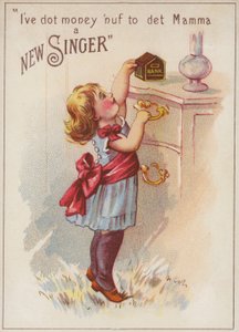 Fille avec une tirelire - American School