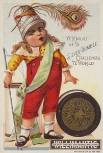 Fille avec un dé sur la tête