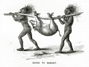 Aller au marché, illustration de Appletons Journal, 4 mai 1872 - American School