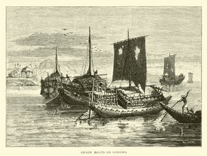Bateaux de grains sur le Gange
