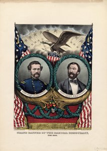 Grand étendard de la démocratie radicale, pour 1864, pub. par Currier & Ives, 1864