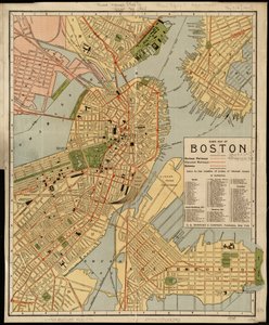Carte guide de Boston - American School