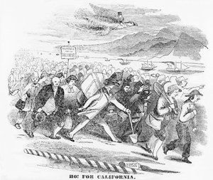 Ho! pour la Californie, illustration du New York Atlas, 14 janvier 1849