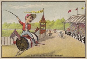 Course de chevaux sur des bobines de coton - American School