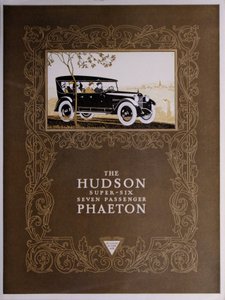 Hudson Super-Six Phaéton sept passagers, 1923 - American School
