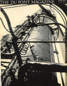 Usine industrielle, couverture du DuPont Magazine, janvier 1931 - American School