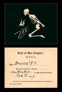 Invitation à une initiation à la fraternité Delta Kappa Epsilon - American School