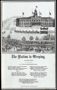 Procession funéraire de Lincoln, pub. 1865