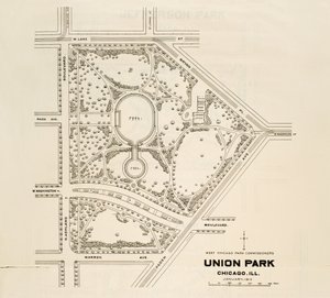 Carte de Union Park, Chicago, Illinois