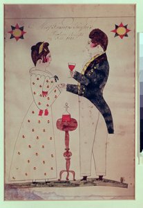 Miss Francis Taylor et son fiancé, 1831 - American School