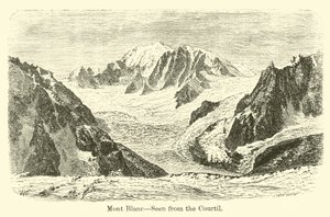 Mont Blanc, vu depuis le Courtil