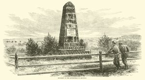 Monument sur le champ de bataille de Groveton, août 1862