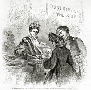 La table de Mme McClellan à "La Foire Sanitaire Métropolitaine"