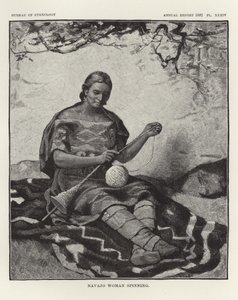 Femme Navajo filant - American School