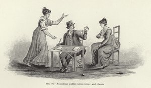 Écrivain public napolitain et clients