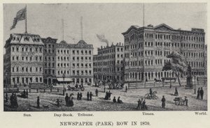 Newspaper Row en 1870 - American School