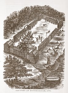 Ancien fort à Boonsborough, 1775 - American School