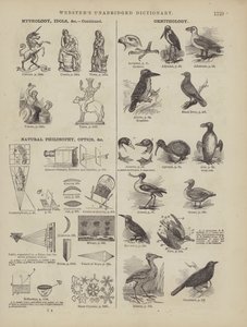 Page du dictionnaire complet de Webster (George Bell) - American School