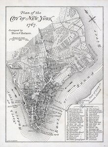 Plan de la ville de New York en 1767 - American School