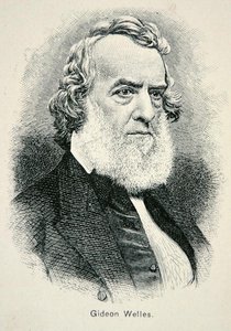 Portrait de Gideon Welles, secrétaire de la marine américaine pendant la guerre et la reconstruction