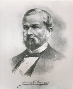 Portrait de William George Fargo (1818-81) co-fondateur de Wells Fargo & Co.