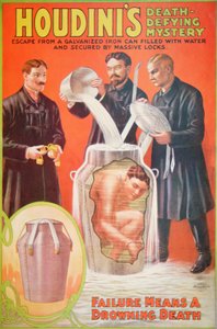 Affiche publicitaire pour un nouvel acte de Houdini - American School