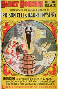 Affiche publicitaire pour un nouvel acte de Houdini - American School