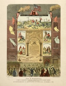 Affiche célébrant "Émancipation dans le Maryland, 1er novembre"