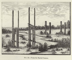 Poteaux pour canoës funéraires - American School