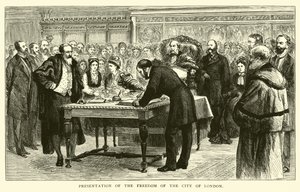 Présentation de la liberté de la ville de Londres - American School