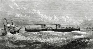 Proposition de ferry-steamer entre Douvres et Calais, illustration de Appletons Journal, 4 mai 1872 - American School