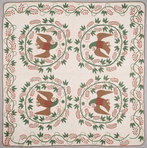 Quilt, vers 1840-50 - American School