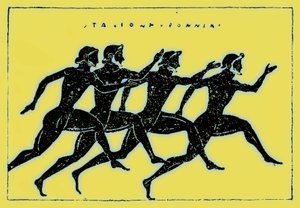 Course, illustration de History of Greece par Victor Duruy, publiée en 1890